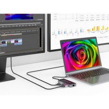 CONCEPTRONIC 7-1 prijungimo stotelė USB-C- 2xHDMI / 3xUSB-A / GbE / + 25cm gr CONCEPTRONIC 7-1 prijungimo stotelė USB-C- 2xHDMI / 3xUSB-A / GbE / + 25cm gr
