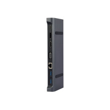 Station / Replicator Gembird Adapter USB-C 9w1, HDMI, USB-C PD, VGA, DP, USBx3, Audio, LAN Station / Replicator Gembird Adapter USB-C 9w1, HDMI, USB-C PD, VGA, DP, USBx3, Audio, LAN
