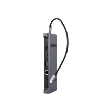 Station / Replicator Gembird Adapter USB-C 9w1, HDMI, USB-C PD, VGA, DP, USBx3, Audio, LAN Station / Replicator Gembird Adapter USB-C 9w1, HDMI, USB-C PD, VGA, DP, USBx3, Audio, LAN
