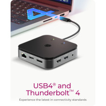 Icy Box 7in1 USB4, 2x USB3.2 Gen 2, 1x USB-C, 1x HDMI, 1x DP, Audio, PD 60W Icy Box 7in1 USB4, 2x USB3.2 Gen 2, 1x USB-C, 1x HDMI, 1x DP, Audio, PD 60W