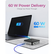 Icy Box 7in1 USB4, 2x USB3.2 Gen 2, 1x USB-C, 1x HDMI, 1x DP, Audio, PD 60W Icy Box 7in1 USB4, 2x USB3.2 Gen 2, 1x USB-C, 1x HDMI, 1x DP, Audio, PD 60W