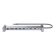 Manhattan 190398 vadu dokstacija USB 3.2 Gen 1 (3.1 Gen 1) Type-C Grey Manhattan 190398 vadu dokstacija USB 3.2 Gen 1 (3.1 Gen 1) Type-C Grey