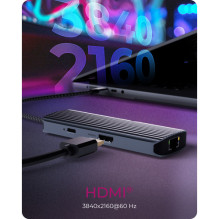 Docking station IcyBox 6 in 1 1x HDMI 4K60Hz, 3x USB-A