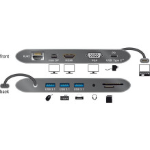 Stacija / replikators Delock 4K dokstacija USB-C (87297)