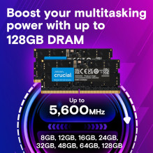 Crucial 16GB 1x16GB 5600MHz DDR5 CL46 SODIMM Crucial 16GB 1x16GB 5600MHz DDR5 CL46 SODIMM