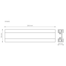 Rail for the rail system DPM X-Line STS002B Rail for the rail system DPM X-Line STS002B