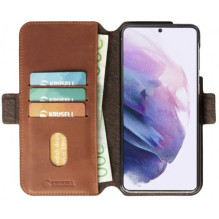 Krusell "Phone Wallet Galaxy S21 Plus" Vintage Cognac