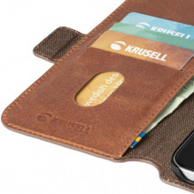 Krusell "Phone Wallet Galaxy S21 Plus" Vintage Cognac