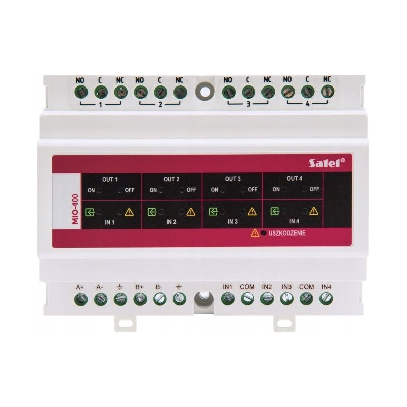SATEL CONVENTIONAL INPUT AND OUTPUT MODULE (FOR ADDRESSABLE CONTROL PANEL) MIO-400
