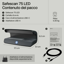 SafeScan UV banknotų tikrintuvas 75 LED