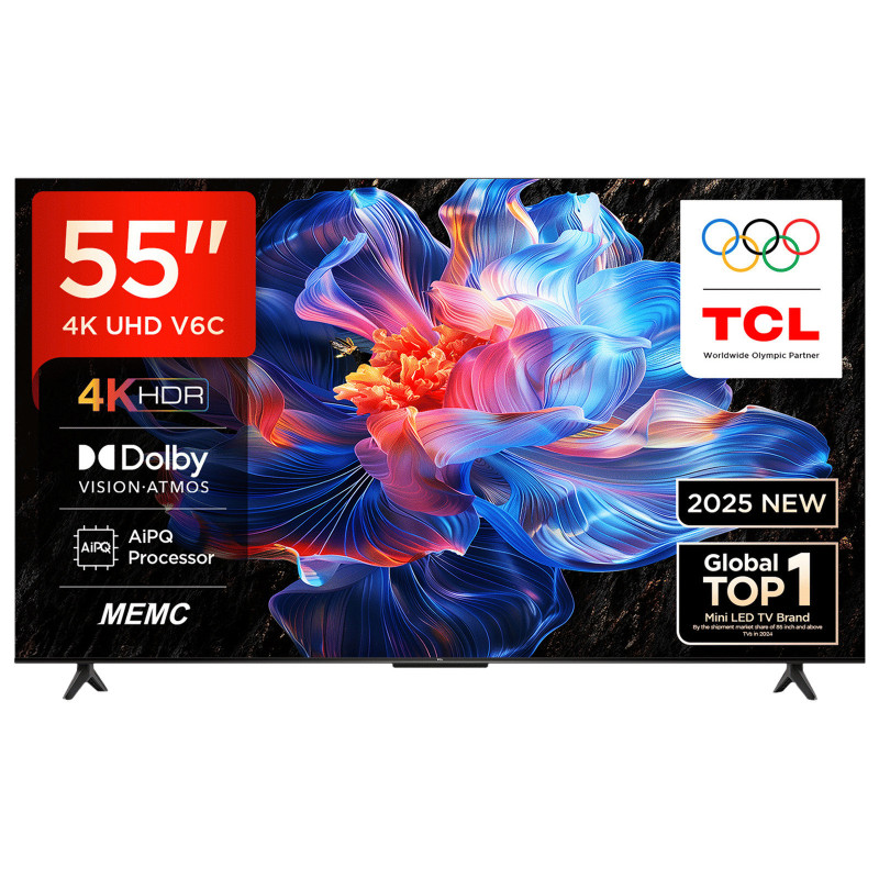 TCL 55" V6C 4K QLED Google TV (2025)