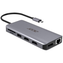 D Acer 12-in-1 Type-C Dockingstation silver grey