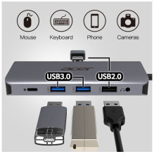 D Acer 12-in-1 Type-C Dockingstation silver grey