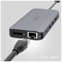 D Acer 12-in-1 Type-C Dockingstation silver grey