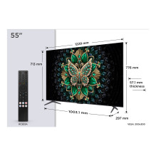TCL C6K 55C6K TV 139.7 cm (55") 4K Ultra HD Smart TV Wi-Fi Metallic