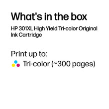 HP 301XL trispalvė rašalo kasetė 6ml HP 301XL trispalvė rašalo kasetė 6ml