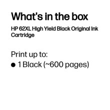 Tintes kārtridžs HP nr 62XL C2P05AE Black 600str Tintes kārtridžs HP nr 62XL C2P05AE Black 600str