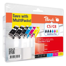 Peach kasetne Canon PG-5XL / CLI-8 MultiPack Plus 2xbk,c,m,y pārstrādāta