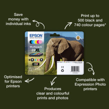 Tintes kasete Epson Multipack 6 krāsas 24XL Claria Photo HD (C13T24384011) Tintes kasete Epson Multipack 6 krāsas 24XL Claria Photo HD (C13T24384011)