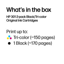 HP 301 juoda + spalvota N9J72AE Instant Rašalas HP 301 juoda + spalvota N9J72AE Instant Rašalas