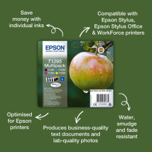 Tinte Epson Epson Tinte Sx425 T1295 CMYK 11,2 ml + 3x7 ml Tinte Epson Epson Tinte Sx425 T1295 CMYK 11,2 ml + 3x7 ml