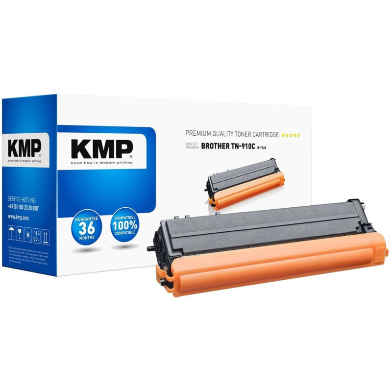 KMP B-T122 Tonera kasetne Cyan 180g (Alternatīva Brother TN910C)