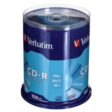 Verbatim CD-R 700 MB 52x 100 gab. (43411) Verbatim CD-R 700 MB 52x 100 gab. (43411)