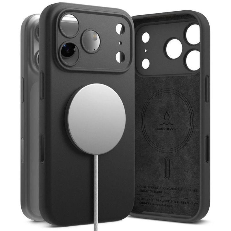 Ringke iPhone 17 Pro Max Case Silicone Magnetic Black