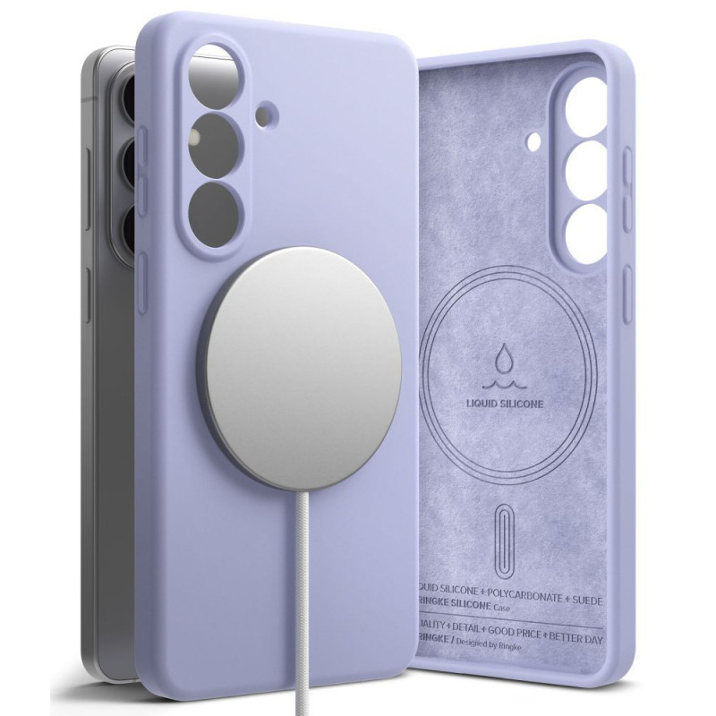 Ringke Galaxy S26 Case Silicone Magnetic Lavender
