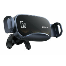 Baseus Car Charger LightChaser Series Inductive 15W holder for Air Vent, Black (BS-CM029)