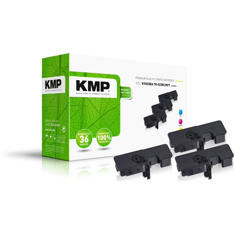 KMP tonera komplekts Kyocera TK5230C / M / Y Multipack K-T83CMYX pārstrādāts
