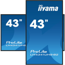 Iiyama ProLite LH4341UHS-B2, Public Display (Black (glänzend), UltraHD / 4K, IPS, Mediaplayer)