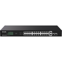 Perjungti niezarządzalny Tenda TEG1128P-24-410W 26x1GbE 2xSFP PoE