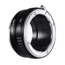 Adapteris - K&F Concept Nikon F-Mount Į Fuji X-Mount, Rankinis Fokusavimas, Aliuminio Konstrukcija, Juoda Adapteris - K&F Concept Nikon F-Mount Į Fuji X-Mount, Rankinis Fokusavimas, Aliuminio Konstrukcija, Juoda