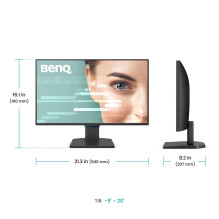 BenQ GW2490C kompiuterio monitorius 60,5 cm (23,8 colio) 1920 x 1080 pikselių „Full HD“ juodas