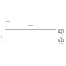 Bėgelis bėginei sistemai DPM X-Line STS001B Bėgelis bėginei sistemai DPM X-Line STS001B