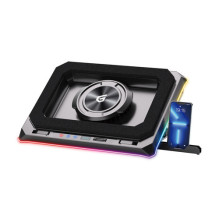 Cooling stand Conceptronic USB-C laptop cooler pad + phone holder, RGB, 12V Cooling stand Conceptronic USB-C laptop cooler pad + phone holder, RGB, 12V
