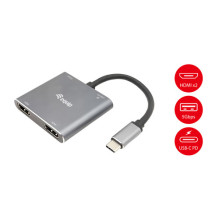 Stacionari dokavimo stotis Equip Equip 133484 laidinė USB 3.2 Gen 1 (3.1 Gen 1) Type-C Silver Stacionari dokavimo stotis Equip Equip 133484 laidinė USB 3.2 Gen 1 (3.1 Gen 1) Type-C Silver