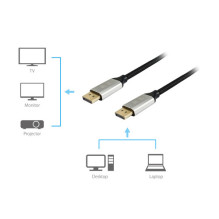Kabelis EQUIP Equip DisplayPort 1.4 St / St 5.00m 8K / 60Hz komp.HDCP Prem. sw Kabelis EQUIP Equip DisplayPort 1.4 St / St 5.00m 8K / 60Hz komp.HDCP Prem. sw