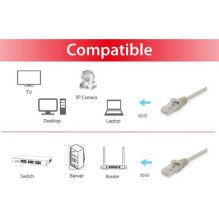 Kabelis EQUIP Equip Patchkabel Cat6A U / UTP 2xRJ45 20.00m beige LSZH Polybeutel