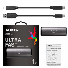 Išorinis SSD Diskas - ADATA SE760 1 TB USB-C 3.2 Gen 2 Titanium Išorinis SSD Diskas - ADATA SE760 1 TB USB-C 3.2 Gen 2 Titanium