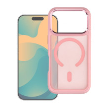 „iPhone 17 Pro / 18 Pro“ dėklas Forcell „F-Protect Smoke Hybrid Premium“, suderinamas su „MagSafe“, rožinis „iPhone 17 Pro / 18 Pro“ dėklas Forcell „F-Protect Smoke Hybrid Premium“, suderinamas su „MagSafe“, rožinis