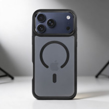 „iPhone 17 Pro Max / 18 Pro Max“ dėklas Forcell „F-Protect Smoke Hybrid Premium“, suderinamas su „MagSafe“, juodas