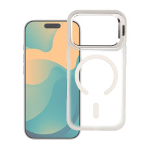 „iPhone 17 Pro Max / 18 Pro Max“ dėklas Forcell „F-Protect Shadow Stand Premium“, suderinamas su „MagSafe“, sidabro spal