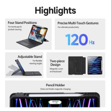 Dux Ducis DUX DUCIS case DK foldable with Wireless Keyboard for iPad Air 13 (2024) / Pro 12.9 (2020 / 2021 / 2022) black Dux Ducis DUX DUCIS case DK foldable with Wireless Keyboard for iPad Air 13 (2024) / Pro 12.9 (2020 / 2021 / 2022) black
