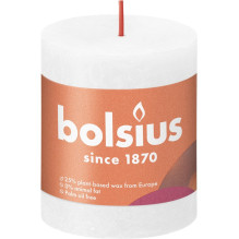 Žvakė, cilindrinė Bolsius Rustic, 8 / 6.8 cm, balta