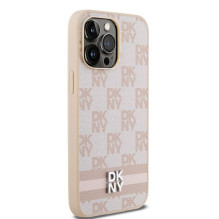 DKNY DKNY odinis languotas vienspalvis raštas ir dryžuotos juostelės, skirtas iPhone 14 Pro Max – rožinis DKNY DKNY odinis languotas vienspalvis raštas ir dryžuotos juostelės, skirtas iPhone 14 Pro Max – rožinis