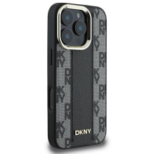 DKNY Apple DKNY Checkered Pattern Magsafe iPhone 16 Pro Max Case - Black