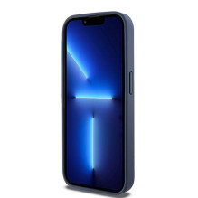 DKNY DKNY odinis iPhone 15 Pro dėklas su mono juostele ir metaliniu logotipu – mėlynas DKNY DKNY odinis iPhone 15 Pro dėklas su mono juostele ir metaliniu logotipu – mėlynas