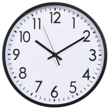 Quartz wall clock, white / black D30cm Quartz wall clock, white / black D30cm